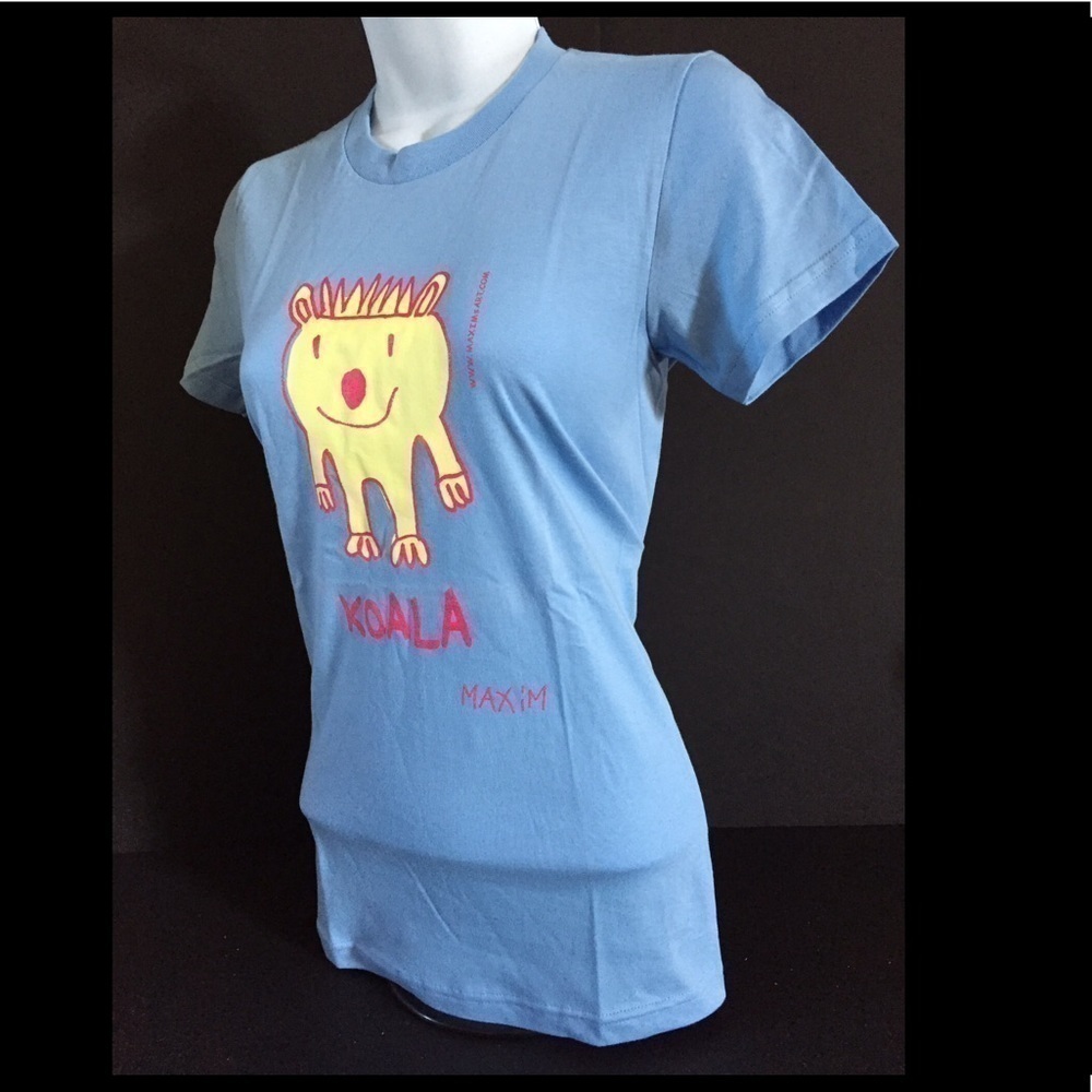 𝅺american Apparel Koala Animal art Fitted T-shirt